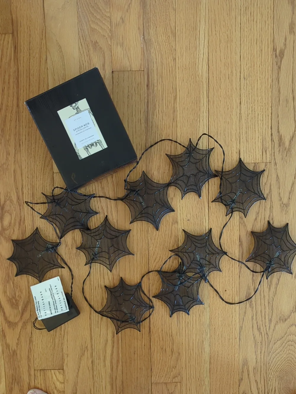Rare Pottery Barn Spider Web String Lights